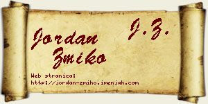 Jordan Žmiko vizit kartica